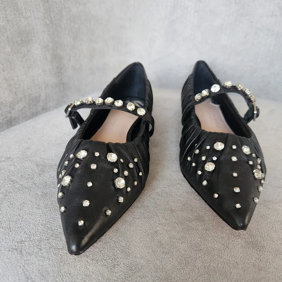 Antonio Melani Jennifer Sumko flats 8 black leather LyssaLou Mary Jane new $130 - Picture 10 of 14